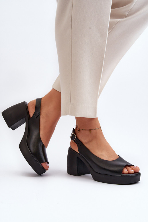 Zazoo 40376 Sandales pour femmes Sur des talons massifs couleur noire Zazoo 40376 Sandales pour femmes Sur des talons massifs couleur noire