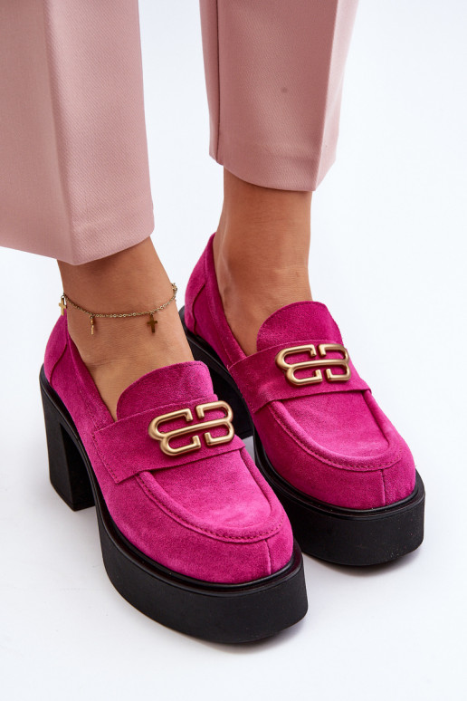 Zazoo 20170 chaussures en daim Féminin avec des talons couleur rose Zazoo 20170 chaussures en daim Féminin avec des talons couleur rose