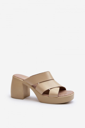 Chaussons en cuir Zazoo 40373 couleur sable 2
