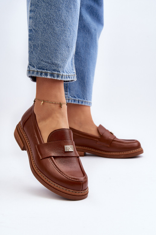 Zazoo 20165 Peau mocassins pour femmes marron Zazoo 20165 Peau mocassins pour femmes marron