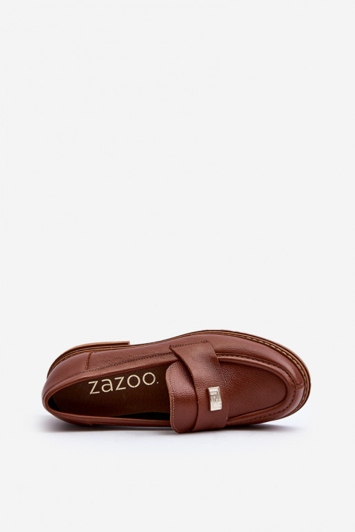Zazoo 20165 Peau mocassins pour femmes marron Zazoo 20165 Peau mocassins pour femmes marron