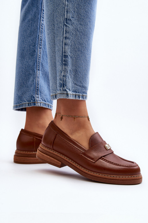 Zazoo 20165 Peau mocassins pour femmes marron Zazoo 20165 Peau mocassins pour femmes marron