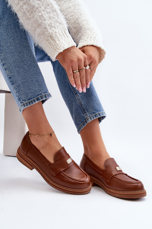 Zazoo 20165 Peau mocassins pour femmes marron Zazoo 20165 Peau mocassins pour femmes marron
