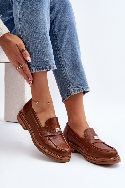 Zazoo 20165 Peau mocassins pour femmes marron Zazoo 20165 Peau mocassins pour femmes marron