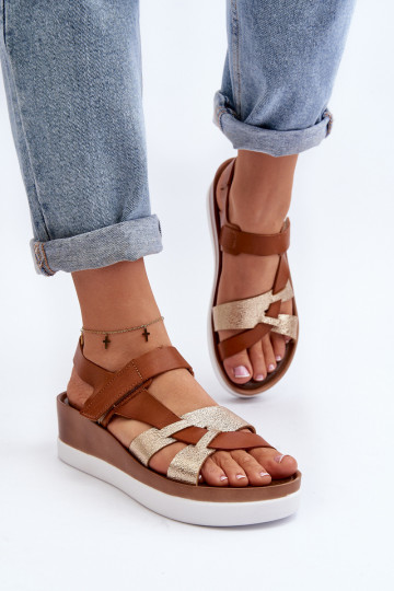 Sandales Zazoo 40397 pour femmes avec plateforme couleur marron