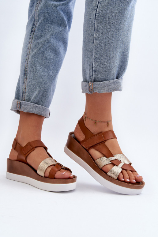 Zazoo 40397 Féminin Sandales pour femmes avec une plateforme marron Zazoo 40397 Féminin Sandales pour femmes avec une plateforme marron