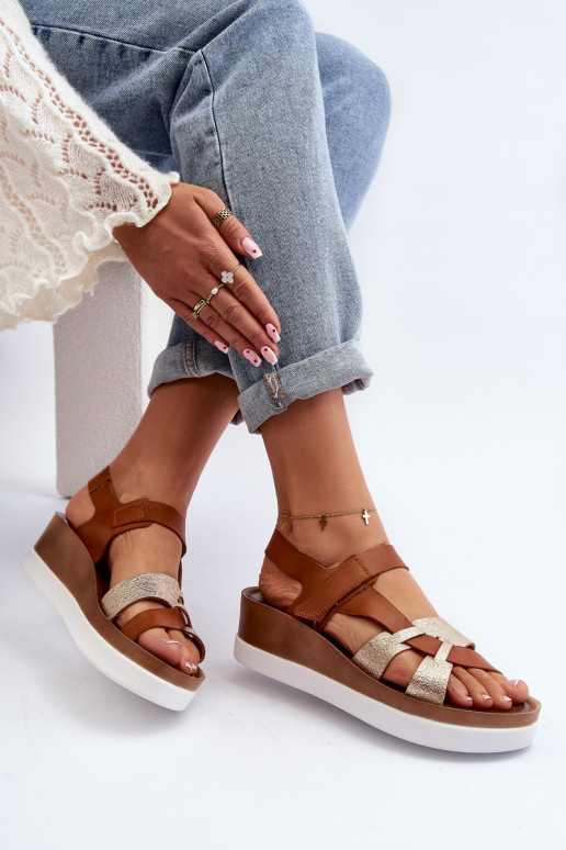 Zazoo 40397 Féminin Sandales pour femmes avec une plateforme marron Zazoo 40397 Féminin Sandales pour femmes avec une plateforme marron