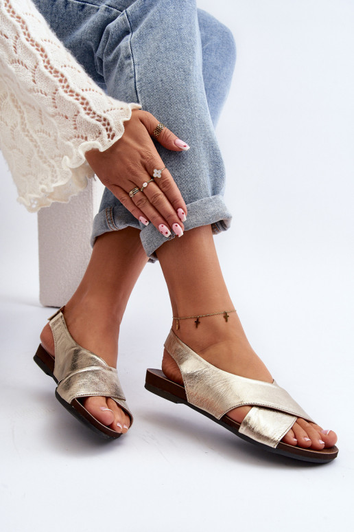 Zazoo 40407 des sandales Peau Féminin couleur dorée Zazoo 40407 des sandales Peau Féminin couleur dorée