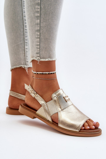 Sandales pour femmes Zazoo 40385 couleur or 2