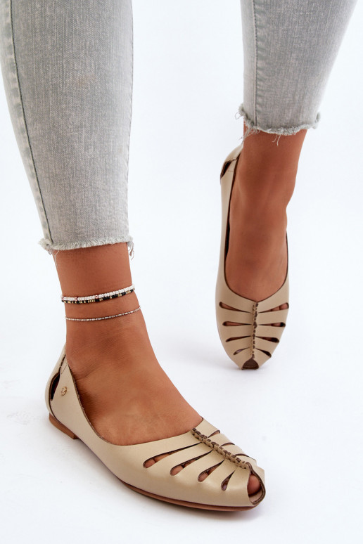 Zazoo 10009 Ballerines confortables en cuir naturel Féminin beige Zazoo 10009 Ballerines confortables en cuir naturel Féminin beige