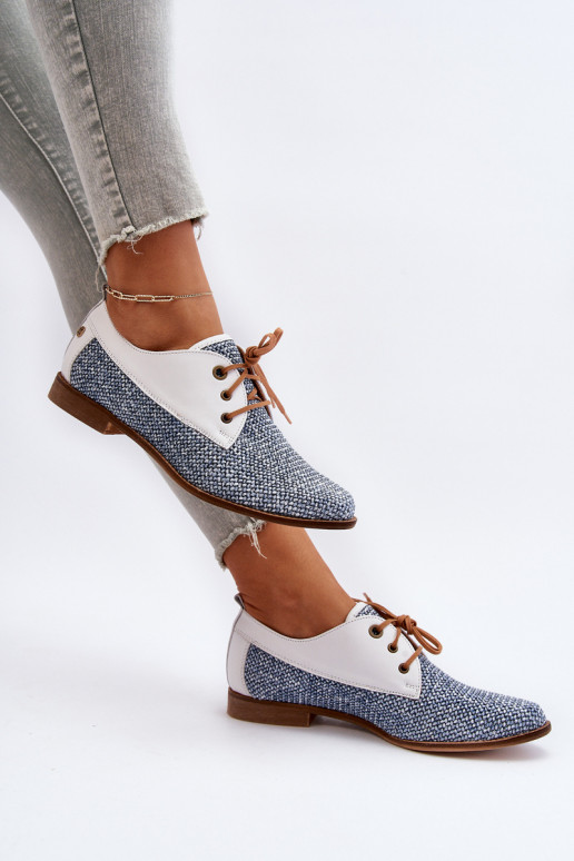 Peau chaussures Féminin avec des talons larges Il fautciejka 06461-17 couleur bleue Peau chaussures Féminin avec des talons larges Il fautciejka 06461-17 couleur bleue