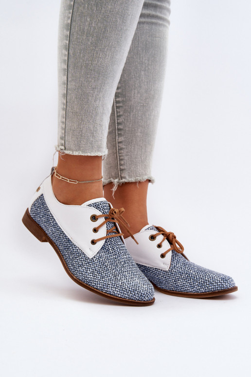 Peau chaussures Féminin avec des talons larges Il fautciejka 06461-17 couleur bleue Peau chaussures Féminin avec des talons larges Il fautciejka 06461-17 couleur bleue