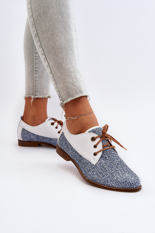 Peau chaussures Féminin avec des talons larges Il fautciejka 06461-17 couleur bleue Peau chaussures Féminin avec des talons larges Il fautciejka 06461-17 couleur bleue
