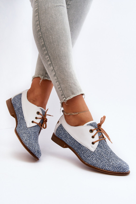 Peau chaussures Féminin avec des talons larges Il fautciejka 06461-17 couleur bleue Peau chaussures Féminin avec des talons larges Il fautciejka 06461-17 couleur bleue