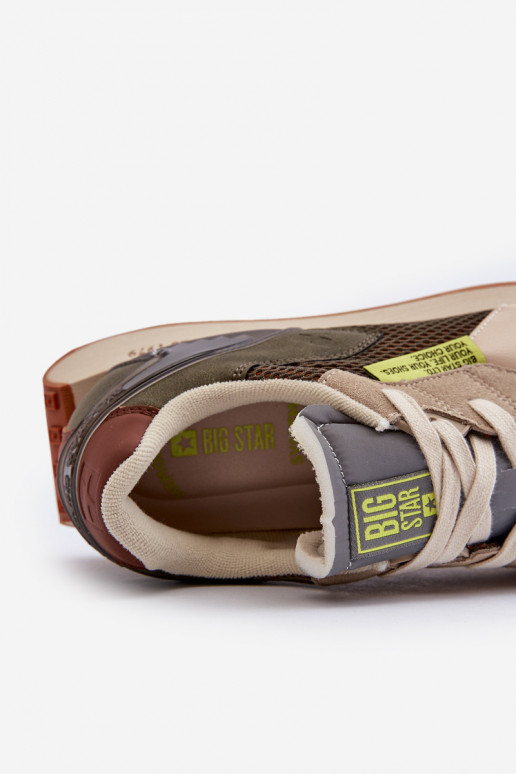 baskets Chaussures modèle baskets Mâle Memory Foam System Big Star NN174345 couleur kaki