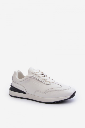 Baskets en cuir pour hommes BIG STAR NN174288 couleur blanche