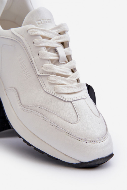 Chaussures modèle baskets Mâle Peau BIG STAR NN174288 couleur blanche Chaussures modèle baskets Mâle Peau BIG STAR NN174288 couleur blanche