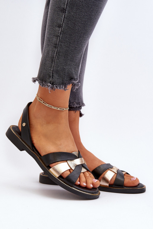 Zazoo 40382 Sandales pour femmes Peau couleur noire Zazoo 40382 Sandales pour femmes Peau couleur noire