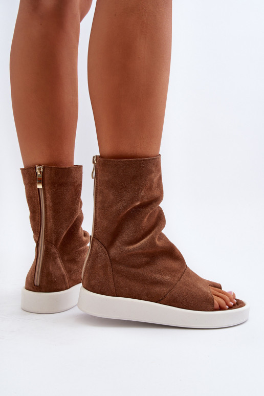 Zazoo 3441 Sandales femme en daimCholeÀka marron Zazoo 3441 Sandales femme en daimCholeÀka marron