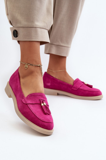 Zazoo 3420 Mocassins en daim Féminin avec des talons larges Fuskja