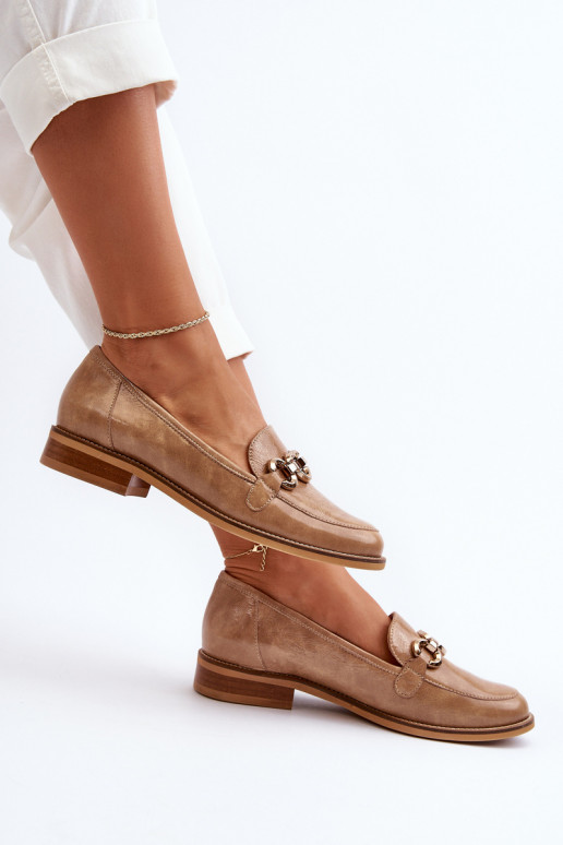 Peau Féminin Mocassins laqués Laura Messi 2760 marron