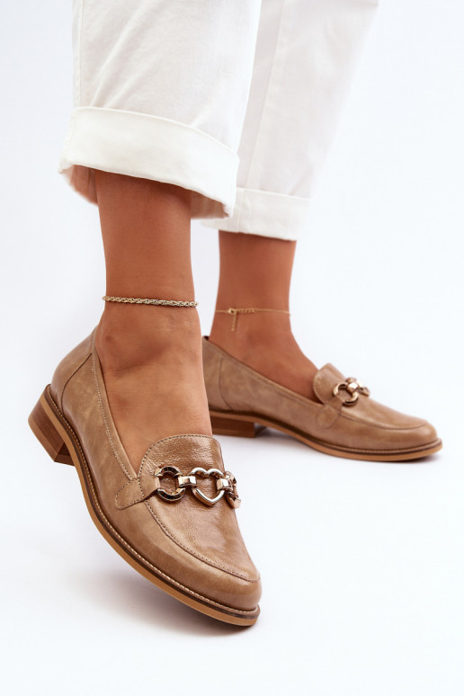 Peau Féminin Mocassins laqués Laura Messi 2760 marron