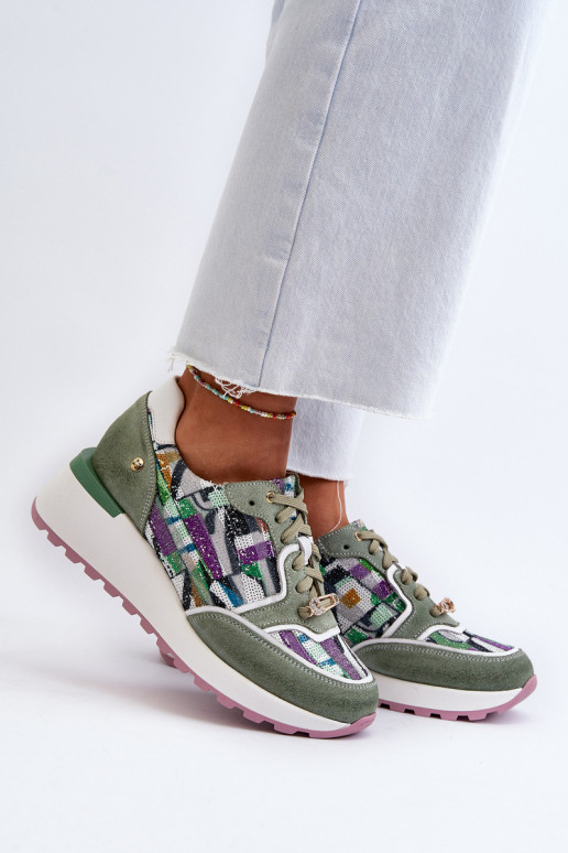 Peau Chaussures modèle baskets Féminin avec une plateforme Il fautciejka 06390-09 SeledynoÀe Peau Chaussures modèle baskets Féminin avec une plateforme Il fautciejka 06390-09 SeledynoÀe