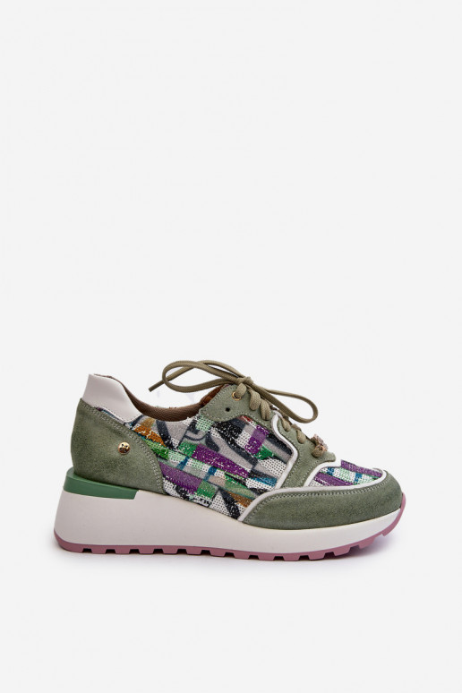 Peau Chaussures modèle baskets Féminin avec une plateforme Il fautciejka 06390-09 SeledynoÀe Peau Chaussures modèle baskets Féminin avec une plateforme Il fautciejka 06390-09 SeledynoÀe