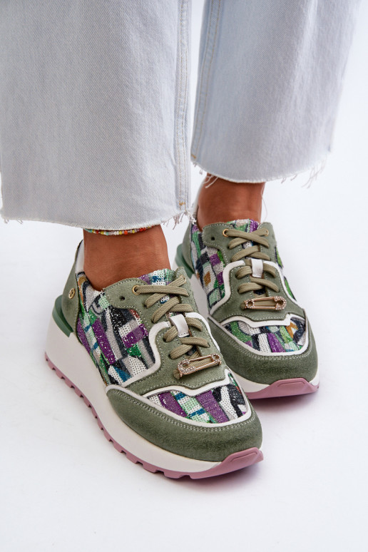 Peau Chaussures modèle baskets Féminin avec une plateforme Il fautciejka 06390-09 SeledynoÀe Peau Chaussures modèle baskets Féminin avec une plateforme Il fautciejka 06390-09 SeledynoÀe