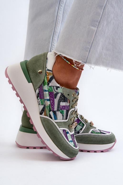 Peau Chaussures modèle baskets Féminin avec une plateforme Il fautciejka 06390-09 SeledynoÀe Peau Chaussures modèle baskets Féminin avec une plateforme Il fautciejka 06390-09 SeledynoÀe