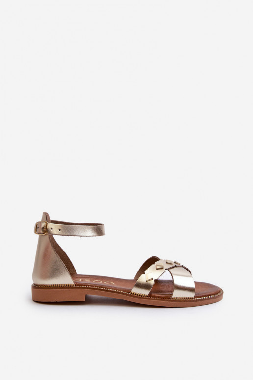 Zazoo 40378 isocèle Sandales pour femmes Féminin couleur dorée