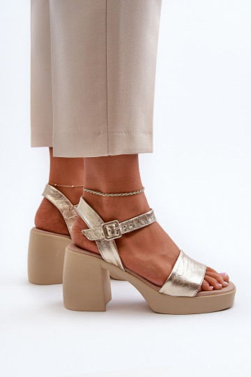 Zazoo 40386 Féminin Sandales pour femmes Klocke couleur dorée 2