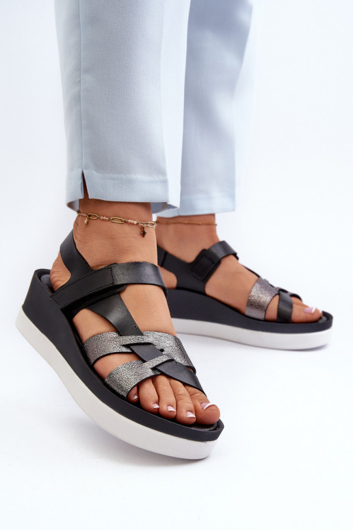 Zazoo 40397 Féminin Sandales pour femmes avec une plateforme couleur noire Zazoo 40397 Féminin Sandales pour femmes avec une plateforme couleur noire