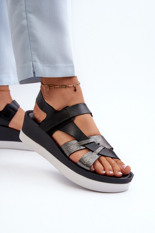 Zazoo 40397 Féminin Sandales pour femmes avec une plateforme couleur noire Zazoo 40397 Féminin Sandales pour femmes avec une plateforme couleur noire