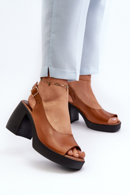 Zazoo 40376 Sandales pour femmes Sur des talons massifs marron Zazoo 40376 Sandales pour femmes Sur des talons massifs marron