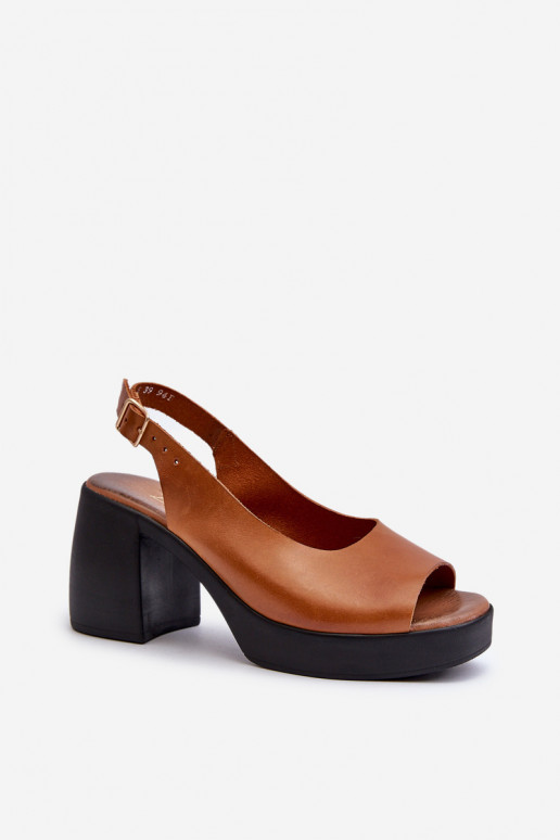 Zazoo 40376 Sandales pour femmes Sur des talons massifs marron Zazoo 40376 Sandales pour femmes Sur des talons massifs marron