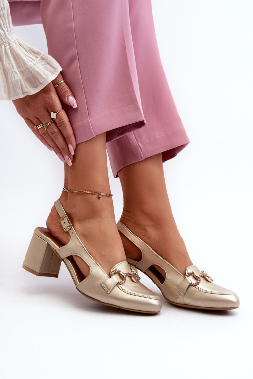 Sandales à talons pour femmes Il fautciejka 06419-25 couleur dorée Sandales à talons pour femmes Il fautciejka 06419-25 couleur dorée
