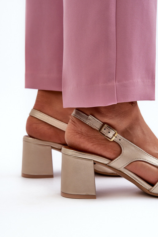 Sandales à talons pour femmes Il fautciejka 06419-25 couleur dorée Sandales à talons pour femmes Il fautciejka 06419-25 couleur dorée