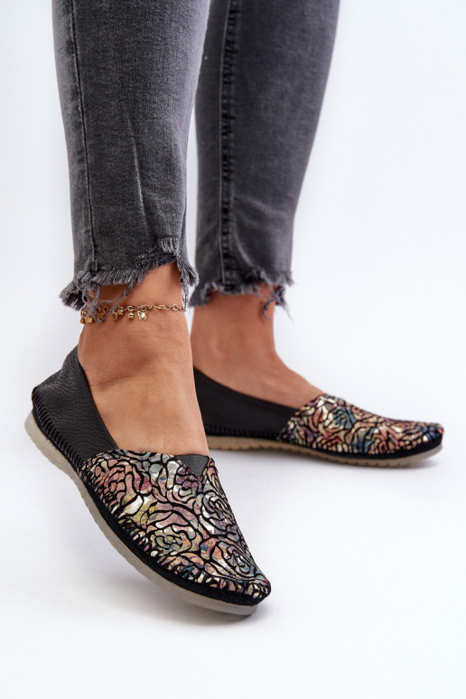 Féminin Ballerines Il fautciejka 1930B-01 couleur noire Féminin Ballerines Il fautciejka 1930B-01 couleur noire