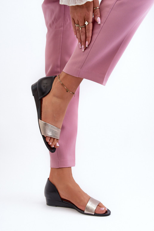 Sandales pour femmes Il fautciejka 1971-67 Noir et-couleur dorée Sandales pour femmes Il fautciejka 1971-67 Noir et-couleur dorée