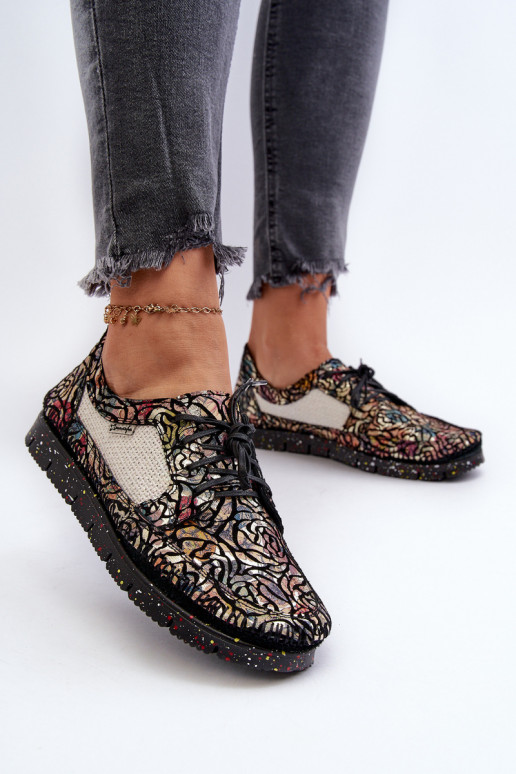 À motifs chaussures Féminin Il fautciejka 06347-01 couleur noire À motifs chaussures Féminin Il fautciejka 06347-01 couleur noire