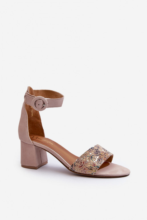 Talons hauts élégants en daim Il fautciejka 04141-49 beige Talons hauts élégants en daim Il fautciejka 04141-49 beige