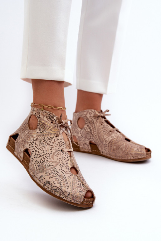 À motifs Peau Bottes Il fautciejka 03426-02 beige À motifs Peau Bottes Il fautciejka 03426-02 beige