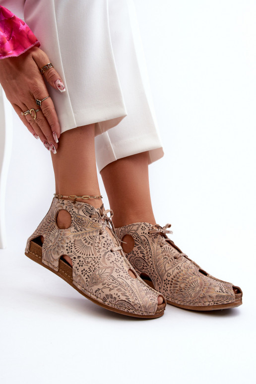 À motifs Peau Bottes Il fautciejka 03426-02 beige À motifs Peau Bottes Il fautciejka 03426-02 beige