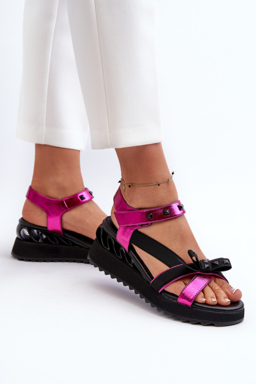 Sandales pour femmes avec des rubans D&A CR956 couleur rose Sandales pour femmes avec des rubans D&A CR956 couleur rose