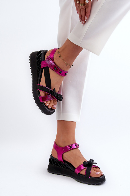 Sandales pour femmes avec des rubans D&A CR956 couleur rose Sandales pour femmes avec des rubans D&A CR956 couleur rose