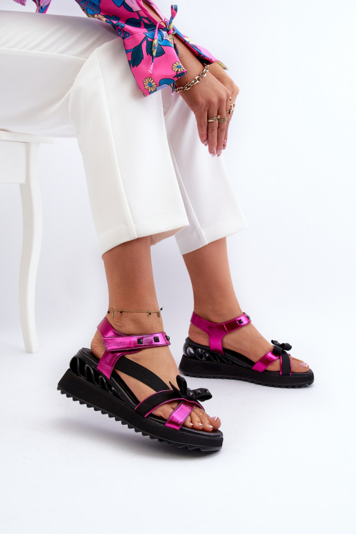 Sandales pour femmes avec des rubans D&A CR956 couleur rose Sandales pour femmes avec des rubans D&A CR956 couleur rose