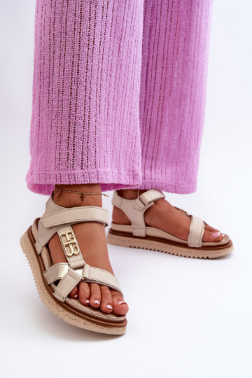 Sandales pour femmes à plateforme Zazoo 50103 couleur sable