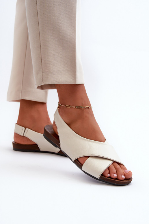 Zazoo 40407 des sandales Peau Féminin couleur ivoire Zazoo 40407 des sandales Peau Féminin couleur ivoire