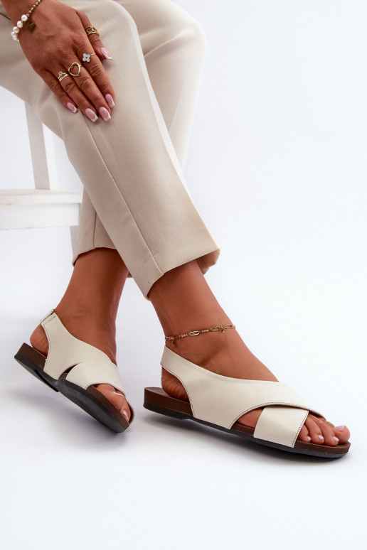 Zazoo 40407 des sandales Peau Féminin couleur ivoire Zazoo 40407 des sandales Peau Féminin couleur ivoire